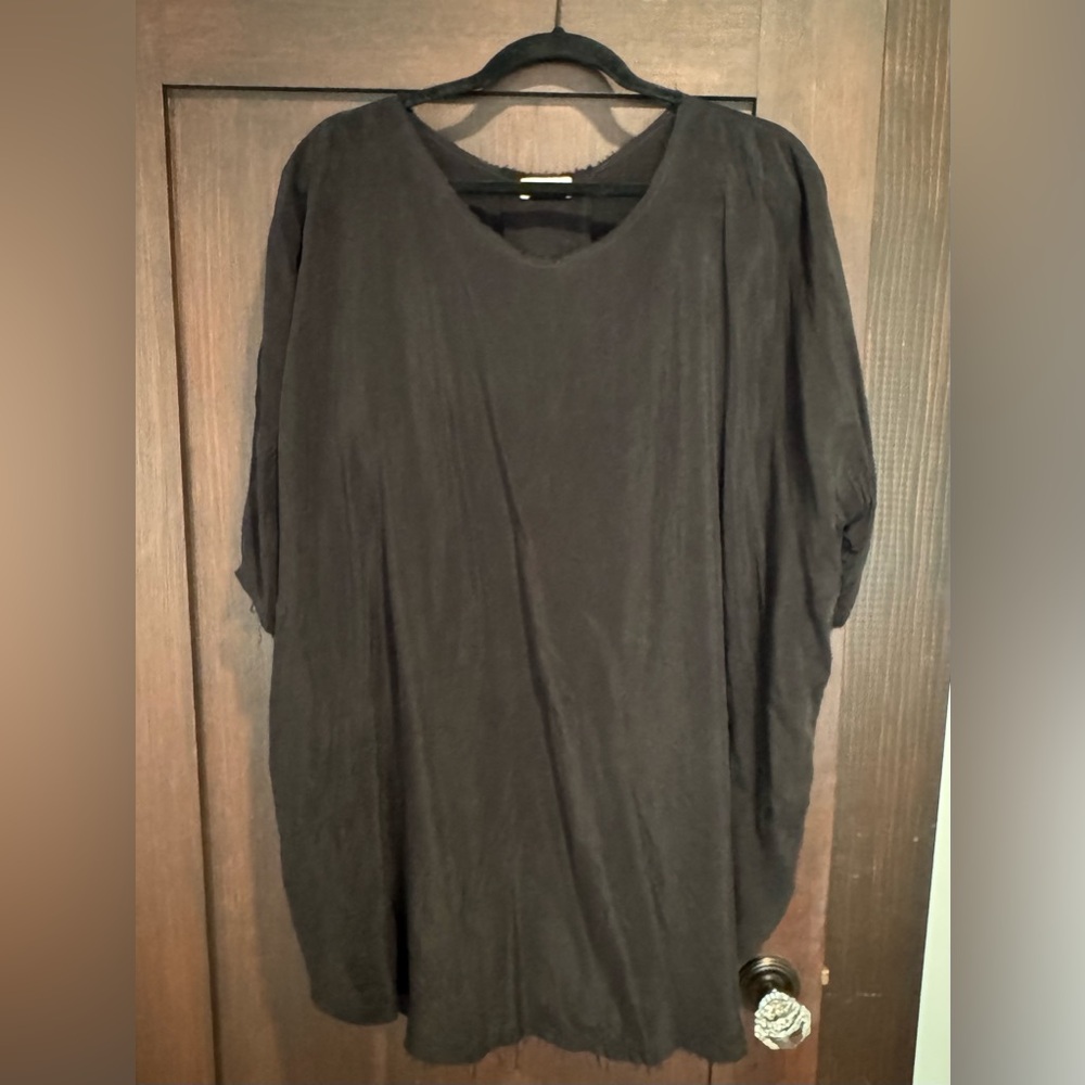 Shaina Mote black cupro short dress/ oversize top